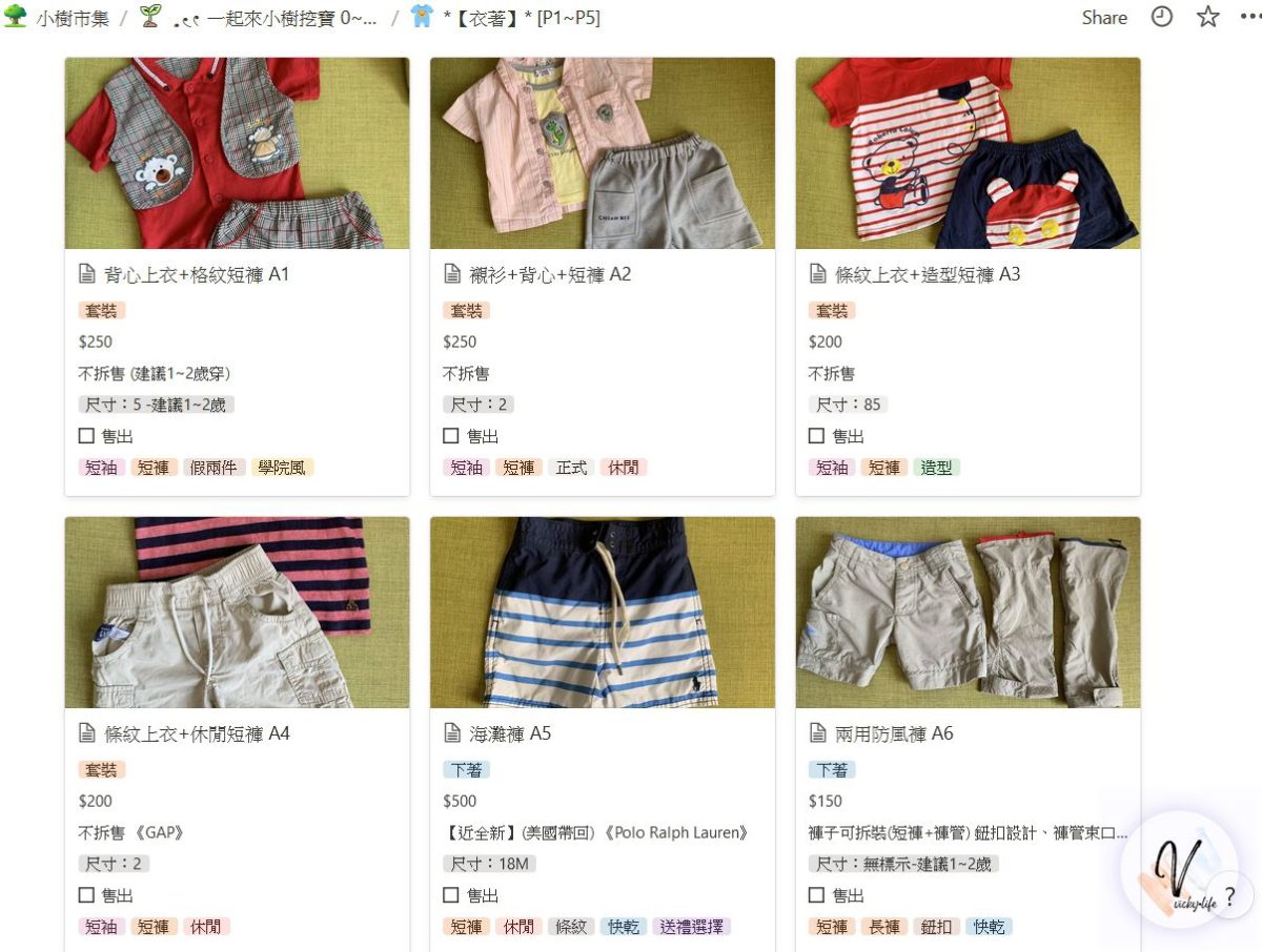 小樹市集notion目錄